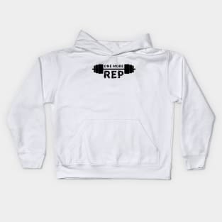 one more rep, gym Kids Hoodie